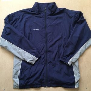 Reebok Men’s Navy Blue Windbreaker Size XL Zip Up